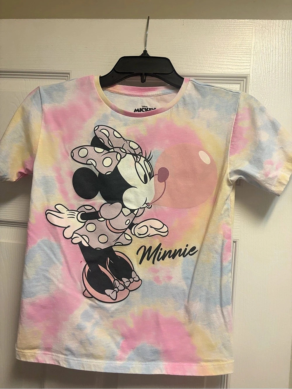 Kids Disney Minnie Mouse Pastel Tie-Dye Bubble Gum Graphic Tee Pastel Tie-Dye Bu